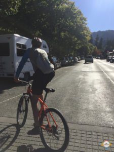 cycling start at Hanmer Village