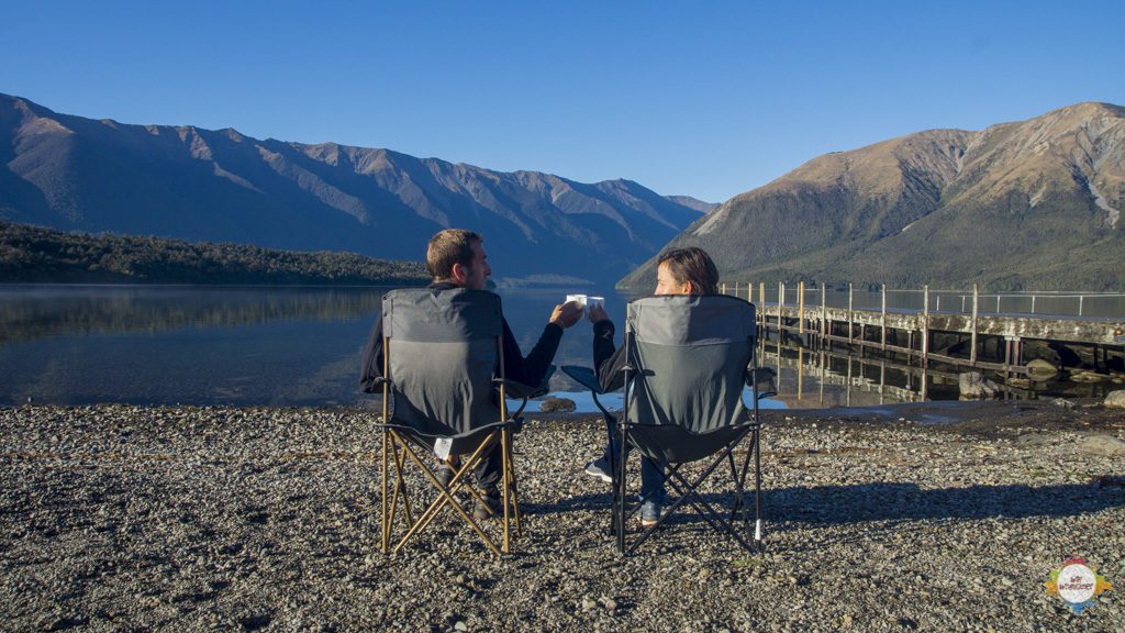 Ilka & Helge at Lake Rotoiti